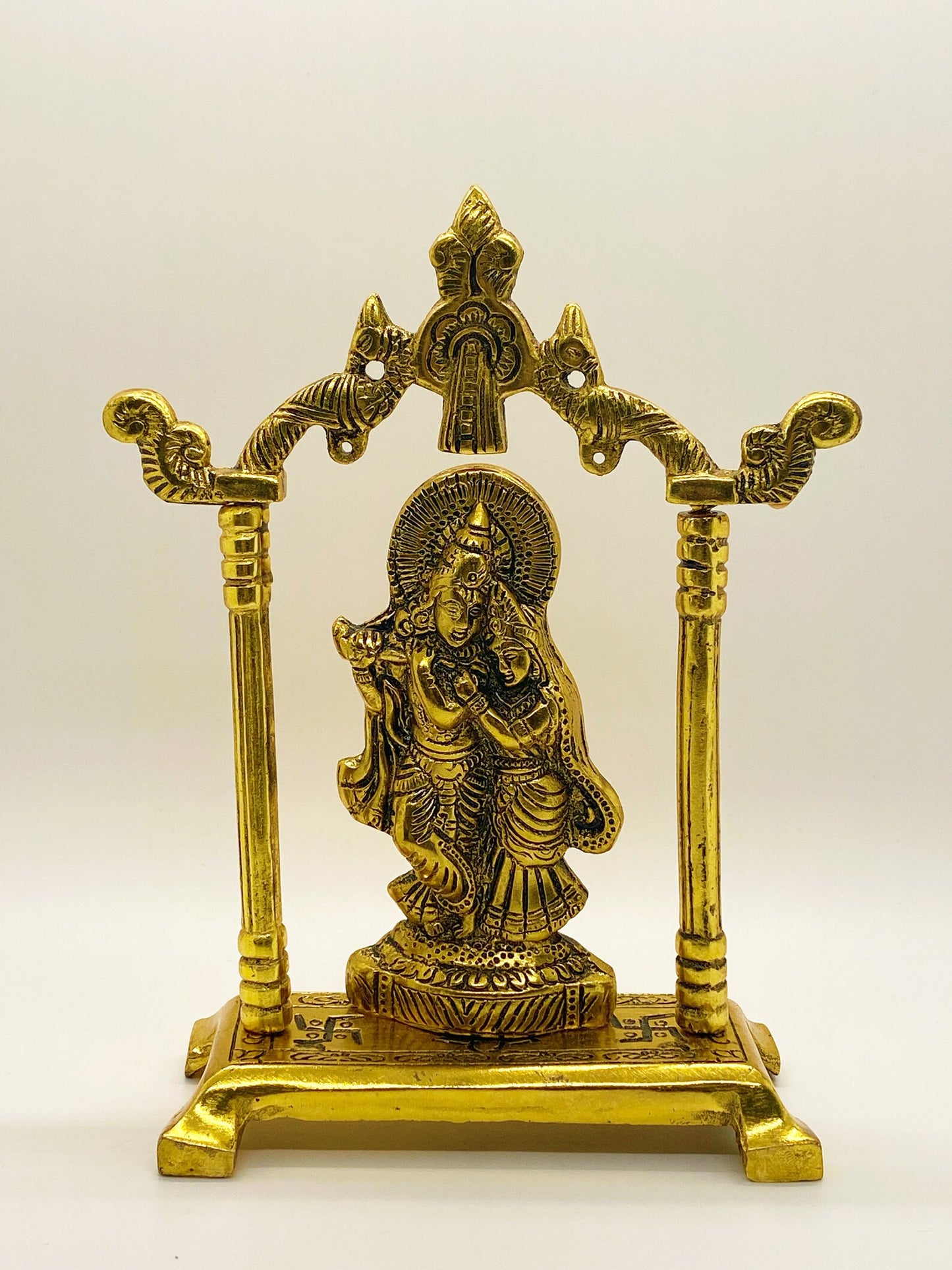 Handmade Alloy Material Statue of Lord Radha Krishna