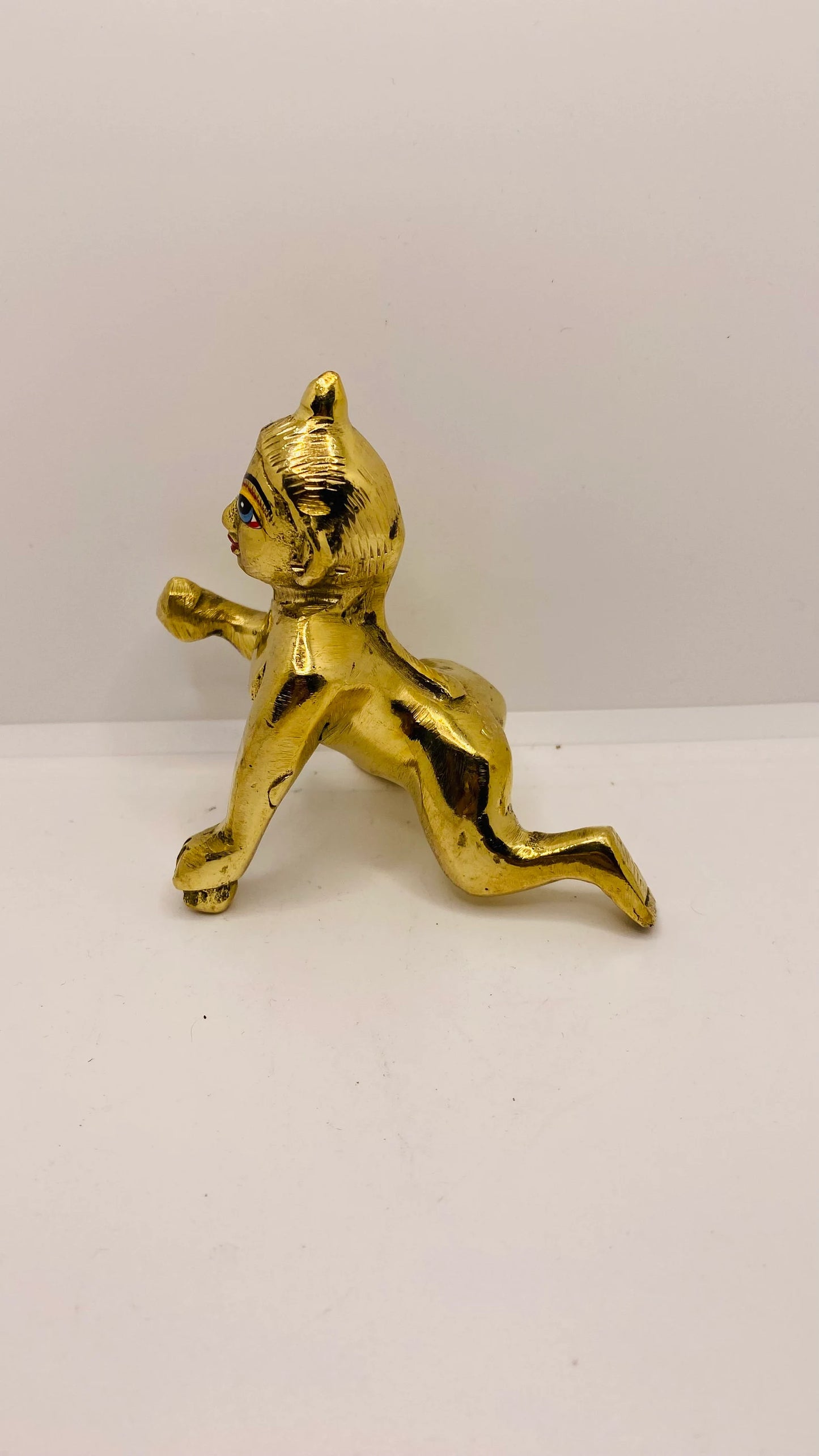 Lord Laddu Bal Gopal, Kishna Statue, Thakur Ji Brass Statue Religious Strength God Sculpture Idol