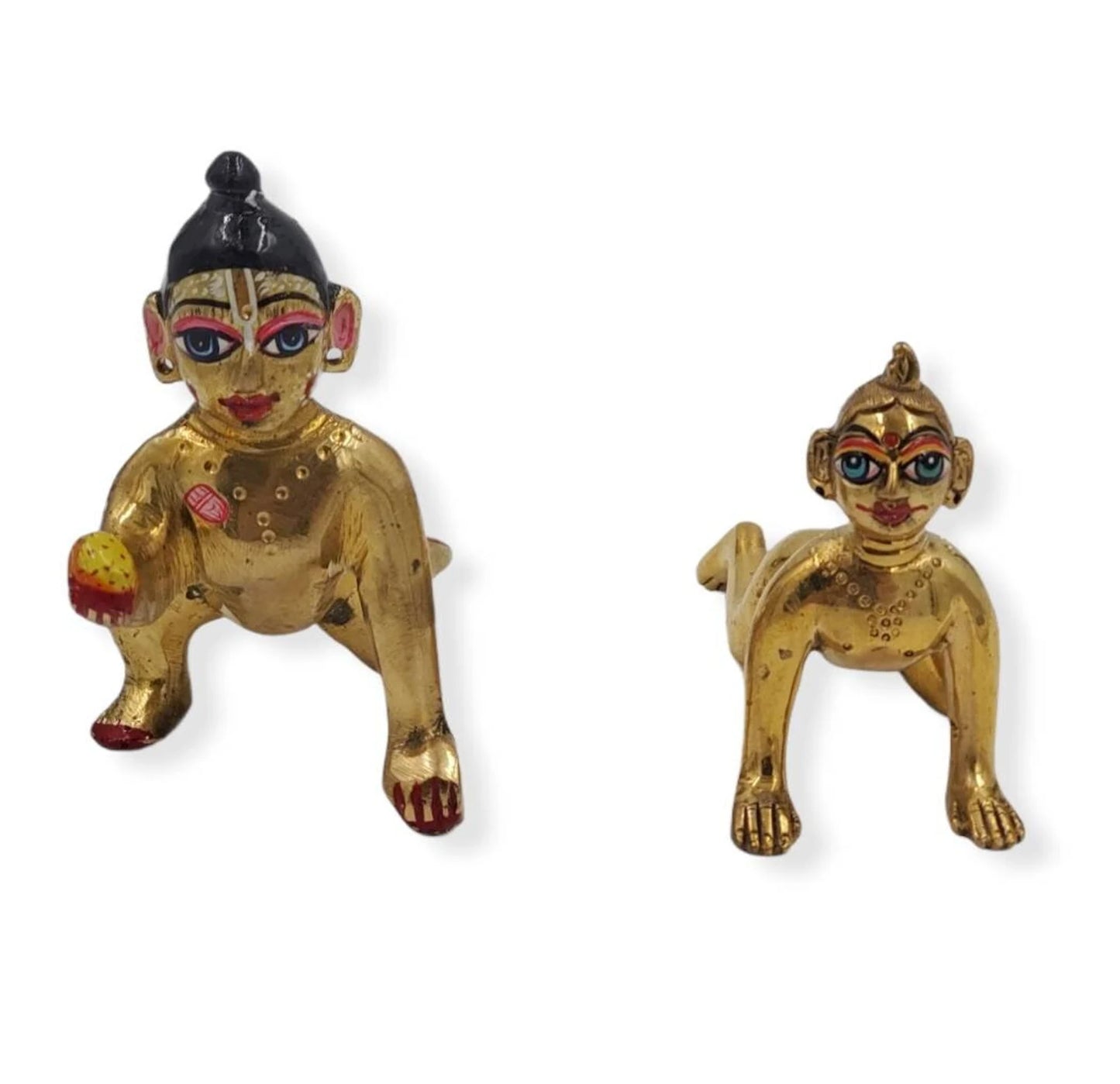 Laddu gopal and radha rani pair idol, Gaura Nitai idols, Radha krishna idol, panch death idols, all details are in the description.
