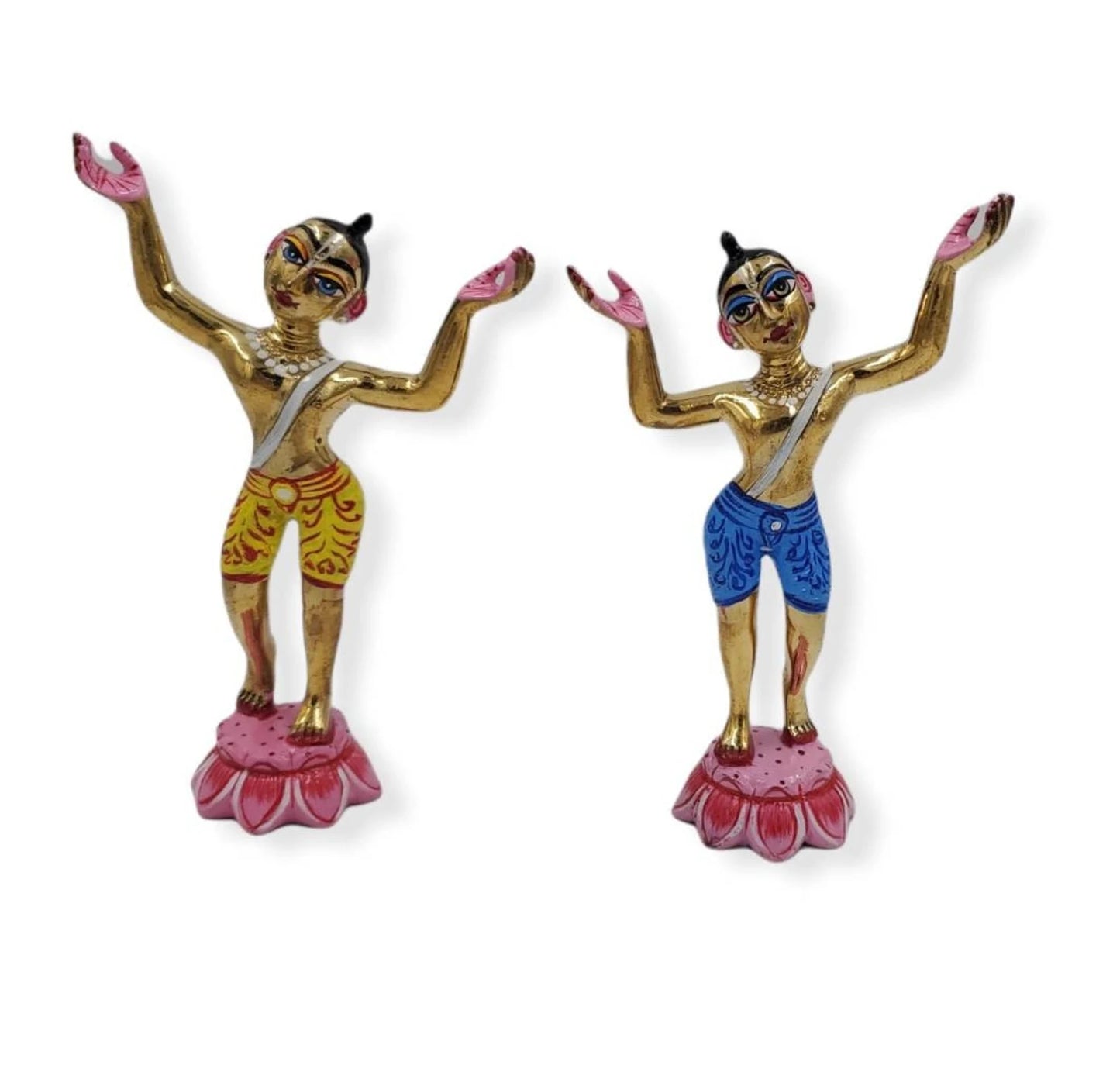 Laddu gopal and radha rani pair idol, Gaura Nitai idols, Radha krishna idol, panch death idols, all details are in the description.