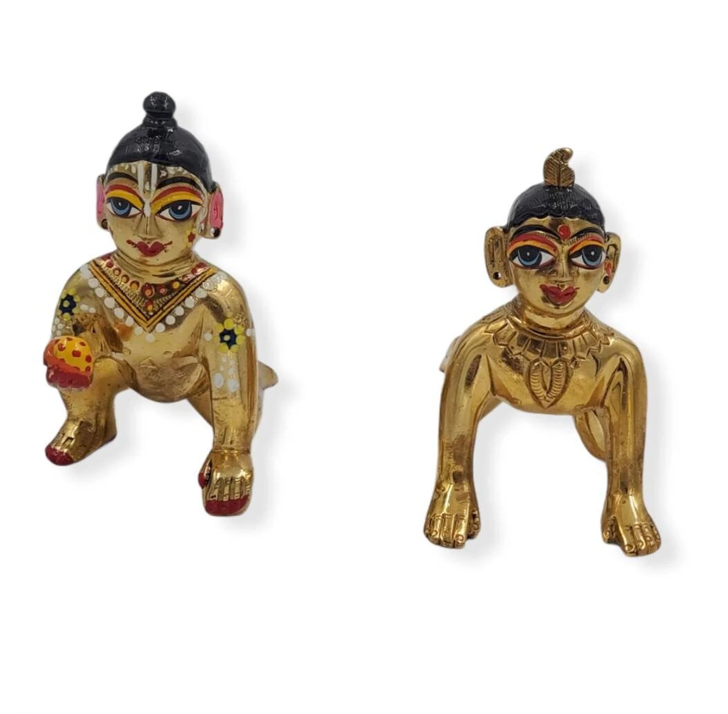 Laddu gopal and radha rani pair idol, Gaura Nitai idols, Radha krishna idol, panch death idols, all details are in the description.