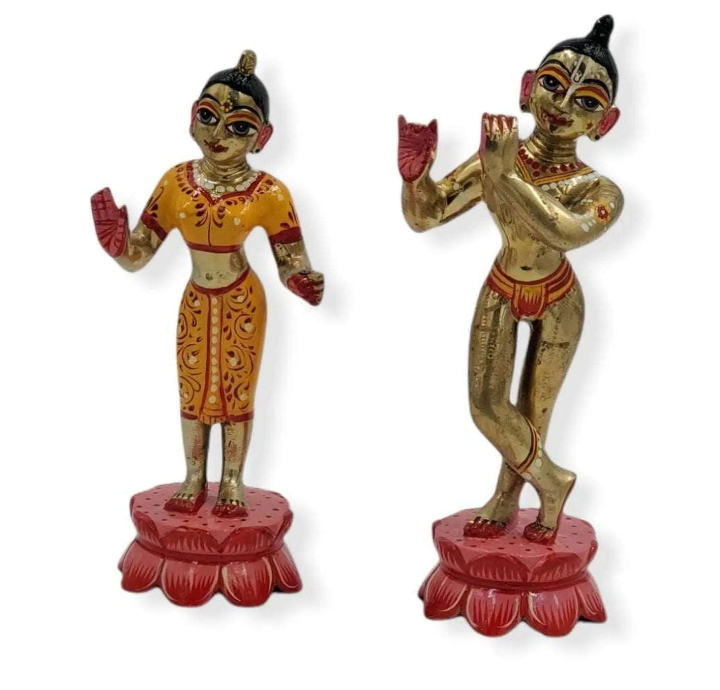 Laddu gopal and radha rani pair idol, Gaura Nitai idols, Radha krishna idol, panch death idols, all details are in the description.