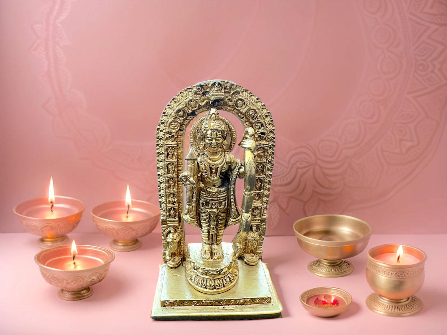 Ram Lalla Ayodhya Statue, Ram Idol Brass, Ram Murti, Ram Figurine, Handcrafted, Hindu Puja Decor, Diwali Puja.