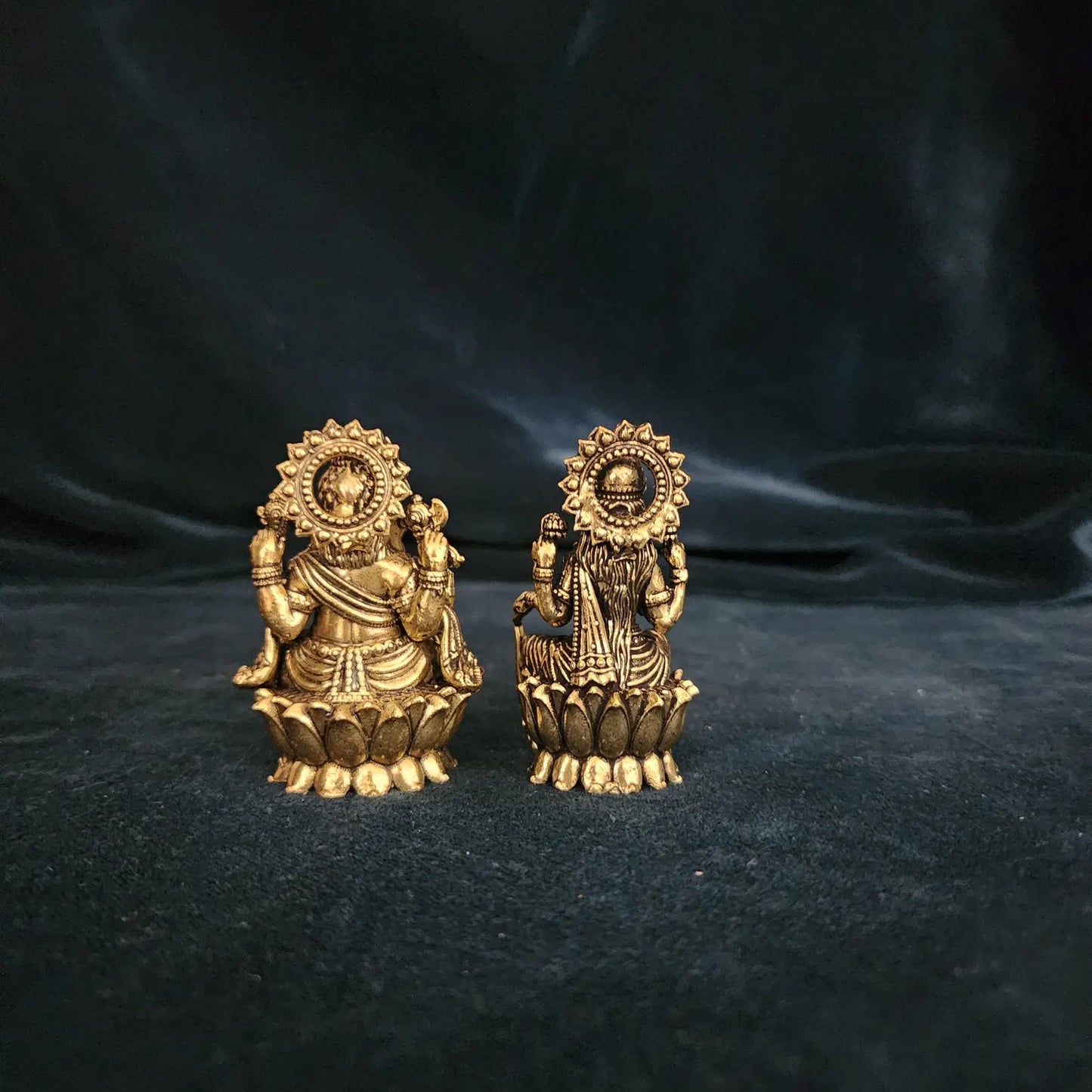 Hindu God Goddess for small Temple | Lakshmi Ganesha Saraswati Shiva or Lord Hanuman in premium brass | 3 inch | Best idea for small gift