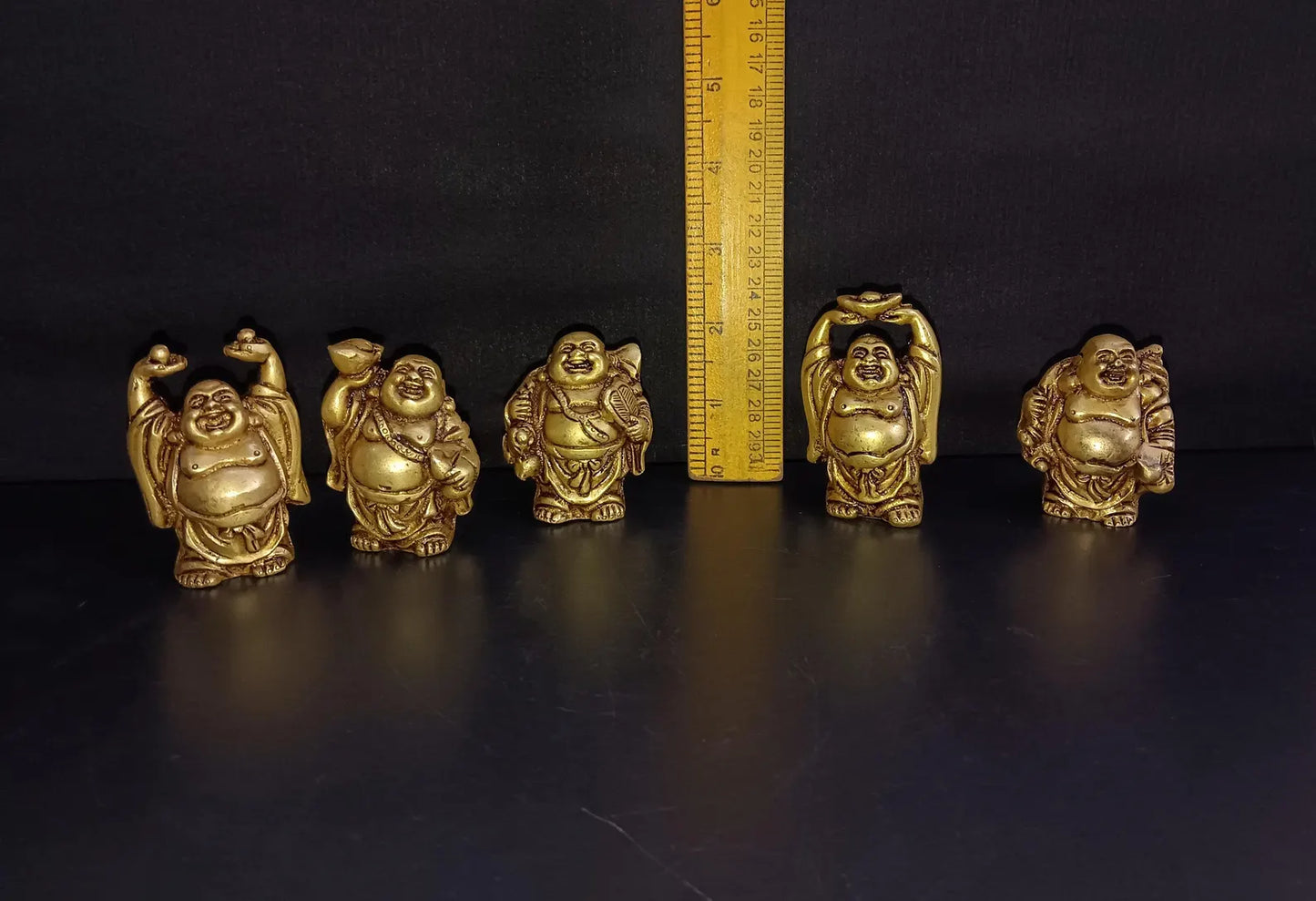 Brass Laughing Buddha Table Showpiece | Brass Big Tommy Magician Sculptures