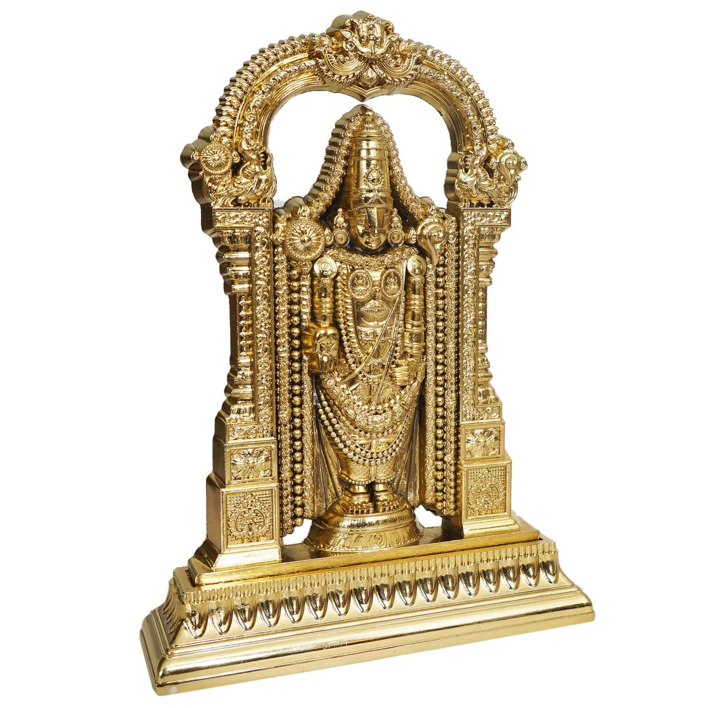 Metal Tirupati Balaji Idol for Pooja, Home Temple, Car Dashboard, Office Decor & Gift Spiritual Showpiece