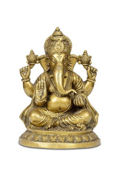 Brass Lord Ganesha Idol – 6 Inch