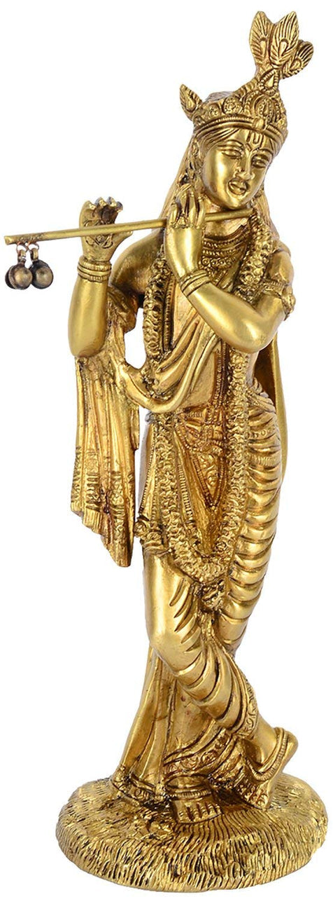 Premium Lord Krishna / kanha  | 12 inches | 100% Pure brass
