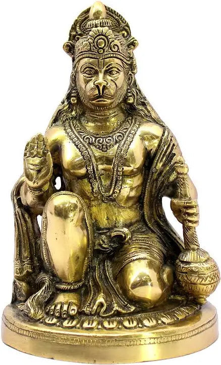 Lord Hanuman in 6 inches fully Made of Pure Brass
