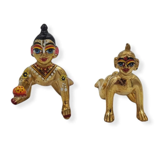 Laddu gopal and radha rani pair idol, Gaura Nitai idols, Radha krishna idol, panch death idols, all details are in the description.