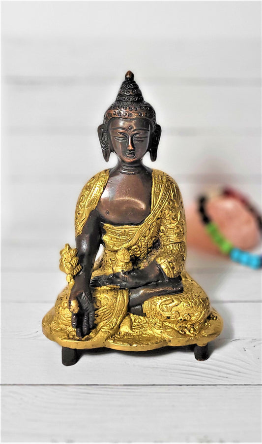 Buddha Statue Figurine Meditation Home Decor - Buddha Medicine Pose Idol Sculpture Holiday Decor Spiritual Gifts