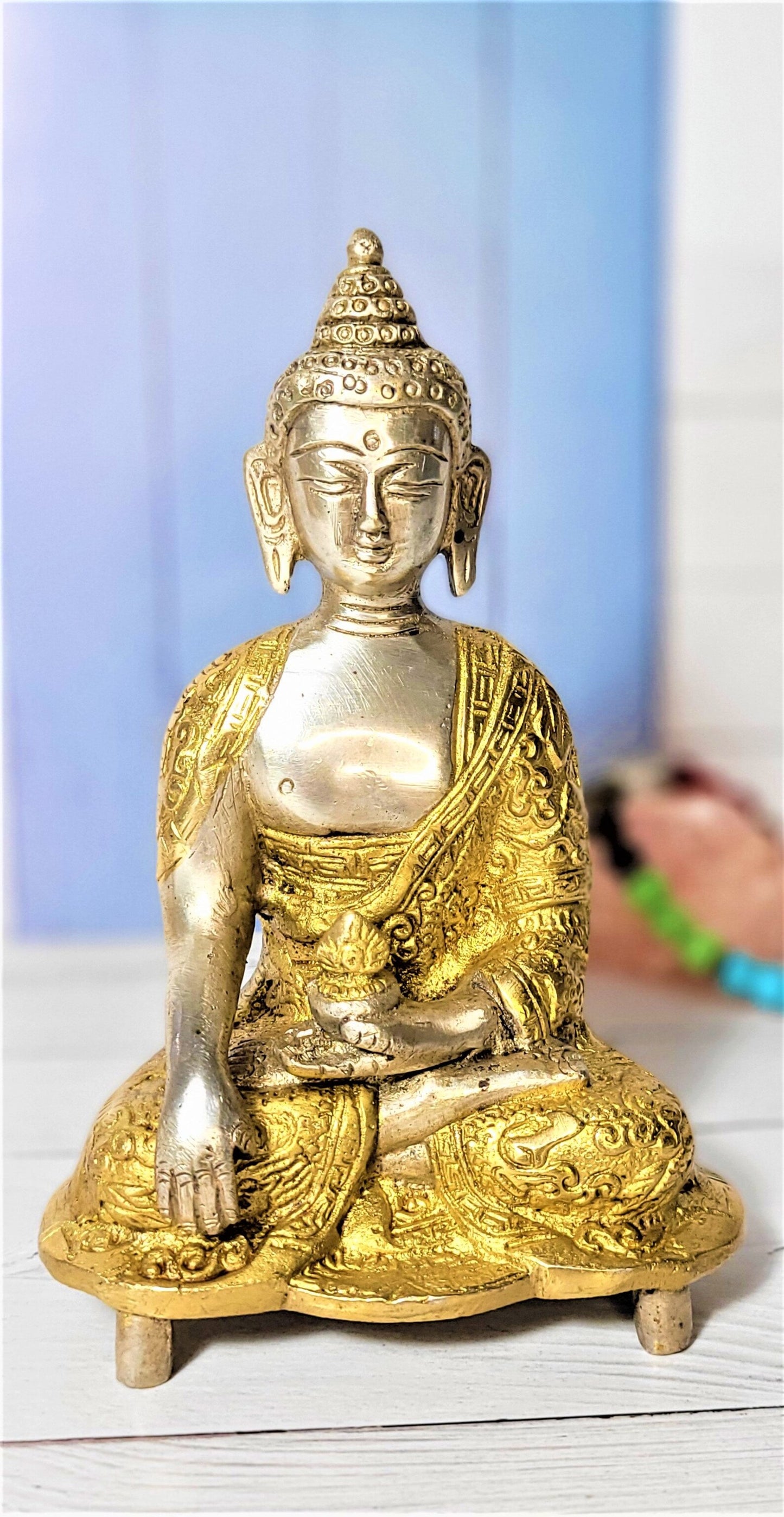 Buddha Statue Figurine Meditation Home Decor - Buddha Medicine Pose Idol Sculpture Holiday Decor Spiritual Gifts