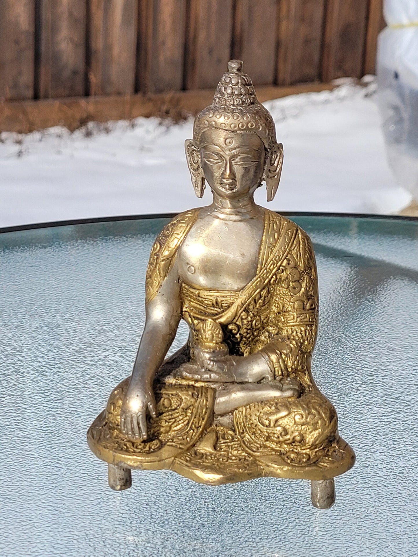 Buddha Statue Figurine Meditation Home Decor - Buddha Medicine Pose Idol Sculpture Holiday Decor Spiritual Gifts