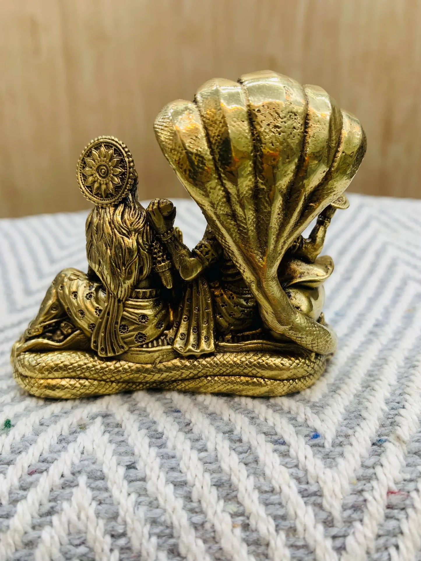 LaxmiNarayan Brass Idol 2.5 inch | 6 cm | 165 gm | Hindu Home Decor Spiritual Altar Statue Prosperity Symbol Perfect Gift Idea