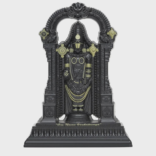 Tirupati Balaji | Black| 8.5 Inch | Srinivasa | Venkata Balaji idol | Venkateshwara Culture Marble | Incarnation of Lord Vishnu | Lord Govindan |