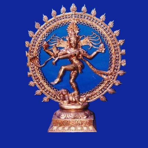 Golden Brass God Nataraja Idol