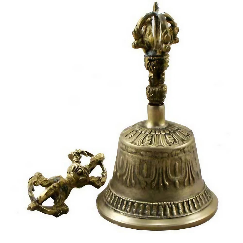 Round Unique Brass Ghanti/Brass Pooja Bell