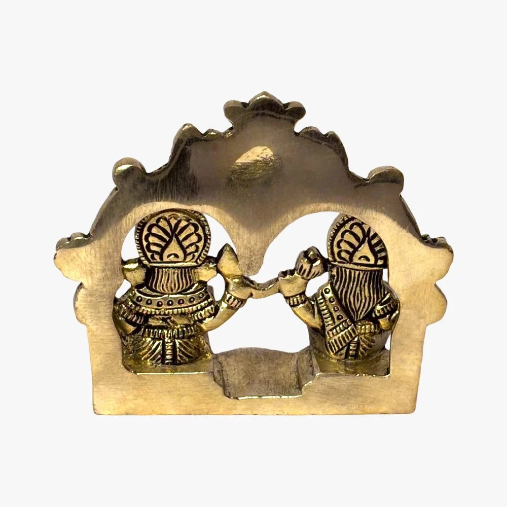 400 gm Toran Mandap Lakshmi Ganesh Brass Idol